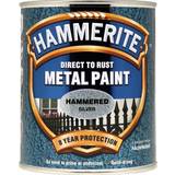 Hammerite Direct to Rust Hammered Effect Metal Paint Silver 0.75L