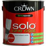 Crown Outdoor Use Paint Crown Solo One Coat Metal Paint, Wood Paint Brilliant White 2.5L