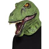 Green Head Masks Fancy Dress Smiffys Dinosaur Latex Mask