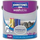 Johnstones Grey - Wall Paints Johnstones Washable Matt Ceiling Paint, Wall Paint Manhattan Grey 2.5L
