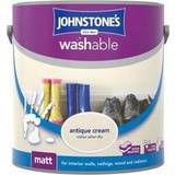 Johnstones Off-white Paint Johnstones Washable Matt Ceiling Paint, Wall Paint Cream 2.5L
