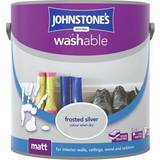 Johnstones Washable Matt Wall Paint, Ceiling Paint Silver 2.5L