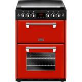 60cm - Two Ovens Gas Cookers Stoves 444444727 60cm Richmond Gas Cooker Jalapeno 4kW PowerWok Red