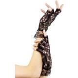 Accessories Smiffys Fingerless Lace Gloves Black