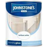 Johnstones Outdoor Use - White Paint Johnstones Non Drip Gloss Wood Paint, Metal Paint Brilliant White 0.75L