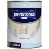 Johnstones Non Drip Gloss Wood Paint, Metal Paint Brilliant White 1.25L