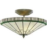 Tiffany Lamps Ceiling Lamps Searchlight Electric New York Ceiling Flush Light 41.2cm