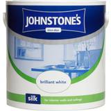 Johnstones Ceiling Paints - White Johnstones Silk Ceiling Paint, Wall Paint Brilliant White 10L
