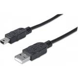 Manhattan Hi-Speed USB A-USB Mini-B 2.0 1.8m