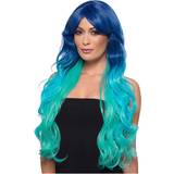 Turquoise Long Wigs Fancy Dress Smiffys Fashion Mermaid Wig Wavy Extra Long