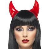 Unisex Crowns & Tiaras Fancy Dress Smiffys Devil Horns on a Headband Red