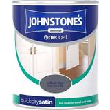 Johnstones Grey - Wood Paint Johnstones One Coat Quick Dry Woodstain Grey 0.75L