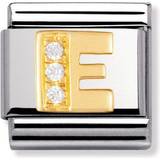 Nomination Composable Classic Link Letter E Charm - Silver/Gold/Transparent