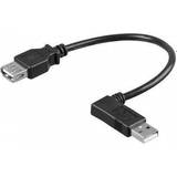 Goobay USB A - USB A (angled) M-F 2.0 0.2m