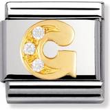 Nomination Composable Classic Link Letter G Charm - Silver/Gold/Transparent