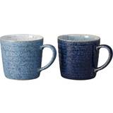 Denby Cups & Mugs Denby Studio Blue Ridged Mug 40cl 2pcs