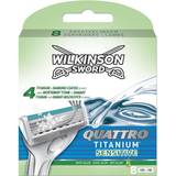 Wilkinson Sword Shaving Accessories Wilkinson Sword Quattro Titanium Sensitive Blades 8-pack