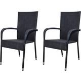 Rattan Patio Chairs vidaXL 42486 2-pack Garden Dining Chair