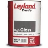 Leyland Trade High Gloss Wood Paint, Metal Paint Black 5L