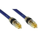 Blue - Coaxial Cables for Audio InLine Premium 50 Ohm Coax 1RCA - 1RCA 10m