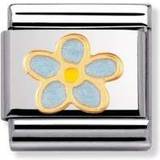 Yellow Charms & Pendants Nomination Composable Classic Forget-Me-Not Flower - Silver/Gold/Blue/Yellow