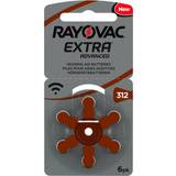 Rayovac Batteries - Hearing Aid Battery Batteries & Chargers Rayovac Extra Advanced 312 6-pack