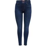 Only Paola High Waist Skinny Fit Jeans - Blue/Dark Blue Denim