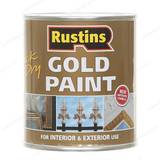 Rustins Quick Dry Gold Metal Paint, Wood Paint Gold 0.5L