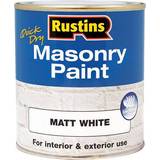 White Paint Rustins Quick Dry Masonry Concrete Paint White 0.25L