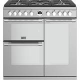 90cm Gas Cookers Stoves Sterling Deluxe S900DF Stainless Steel, Black