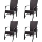 Stackable Garden Chairs vidaXL 274351 4-pack Garden Dining Chair