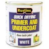 Rustins Quick Dry Primer & Undercoat Wood Paint White 0.25L