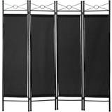 Black Room Dividers tectake Foldable Room Divider 160x180cm