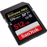 512 GB - SDXC Memory Cards SanDisk Extreme Pro SDXC Class 10 UHS-I U3 V30 170/90MB/s 512GB