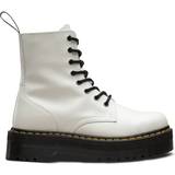 White Lace Boots Dr. Martens Jadon - White Polished Smooth