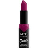 Fuchsia Lip Products NYX Suede Matte Lipstick Sweet Tooth
