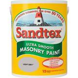 Sandtex masonry paint Sandtex Ultra Smooth Masonry Concrete Paint Grey 5L
