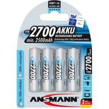 Batteries - Camera Batteries Batteries & Chargers Ansmann NiMH Mignon AA 2700mAh Compatible 4-pack