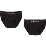 24-36M Underpants Children's Clothing Dolce & Gabbana Set of 2 Cotton Briefs - Black (N9A03JO0025N0000)