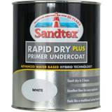 Metal Paint Sandtex Rapid Dry Plus Primer Undercoat Metal Paint, Wood Paint White 0.75L