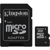 Kingston microSDHC Class 4 4/4MB/s 8GB +Adapter