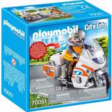 Plastic Toy Motorcycles Playmobil Emergency Motorbike 70051