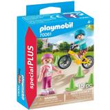 Playmobil Action Figures on sale Playmobil Children with Skates and Bike 70061