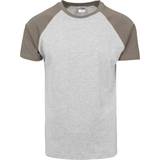Urban Classics Raglan Contrast T-Shirt - Grey/Army Green