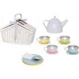 Jabadabado Kitchen Toys Jabadabado Picnic Basket Tin Tea Set Pastell G12017