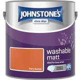 Orange Paint Johnstones Washable Matt Ceiling Paint, Wall Paint Fiery Sunset 2.5L