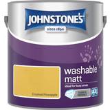 Johnstones Yellow Paint Johnstones Washable Matt Ceiling Paint, Wall Paint Crushed Pineapple 2.5L