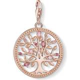 Thomas Sabo Charm Club Tree of Love Rose Charm Pendant - Rose Gold/Red/Pink
