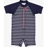 Polarn O. Pyret UV Clothes Polarn O. Pyret Striped UV Suit Baby - Dark Navy Blue (60403312)