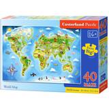 Castorland World Map Maxi 40 Pieces